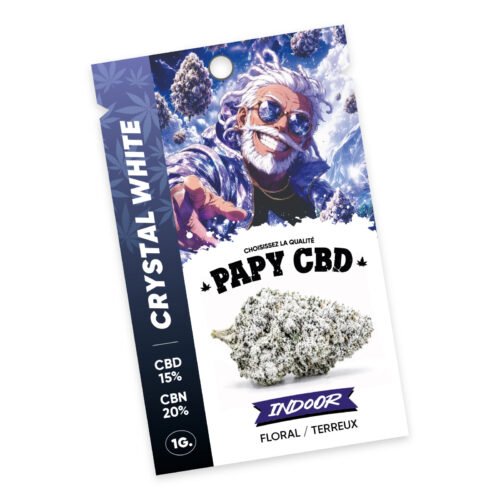 Doypack Fleurs CBD Indoor CRYSTAL WHITE 1Gr PAPY CBD